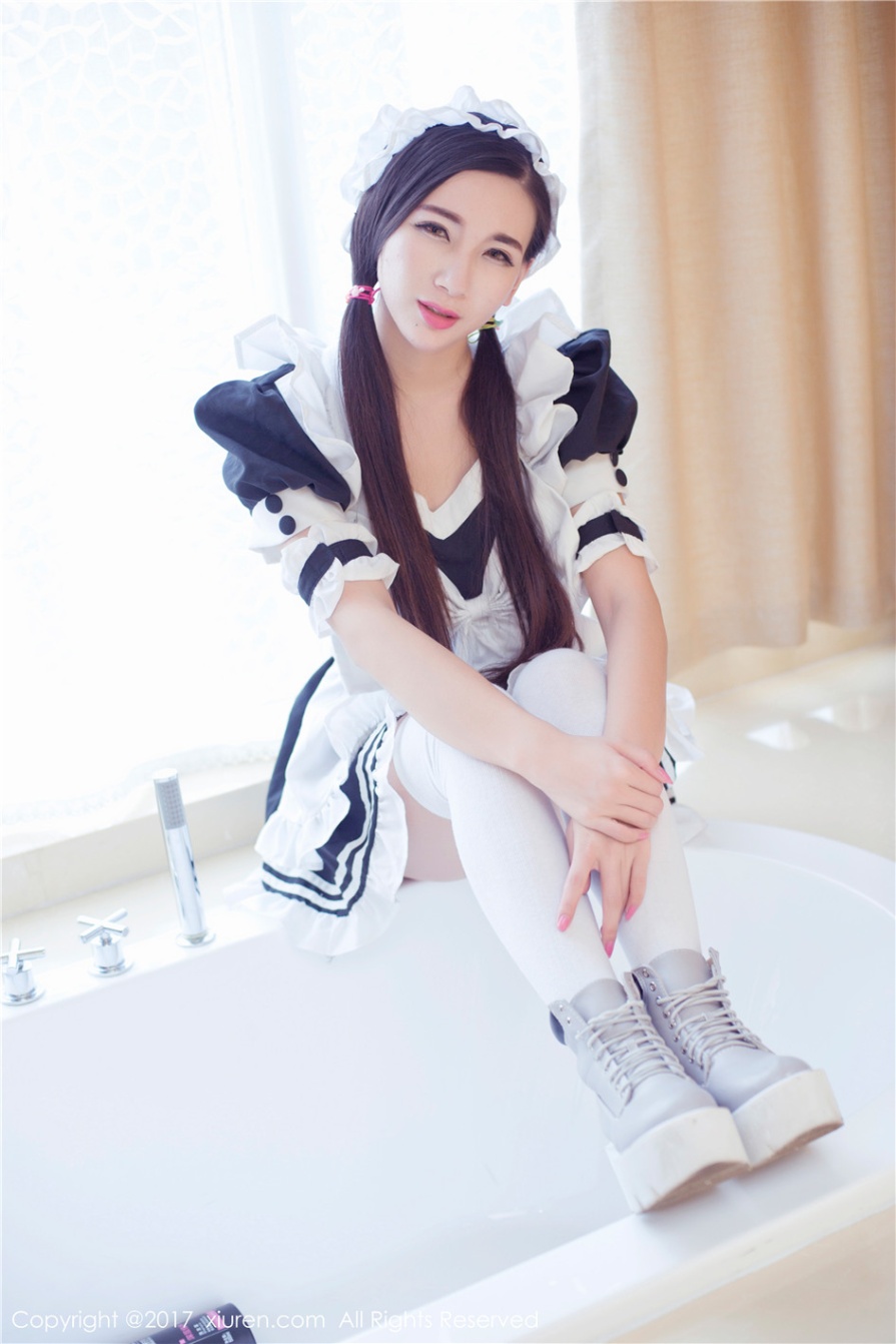 白皙美女赵颖女仆装迷人酥胸诱惑写真图片(第53页)
