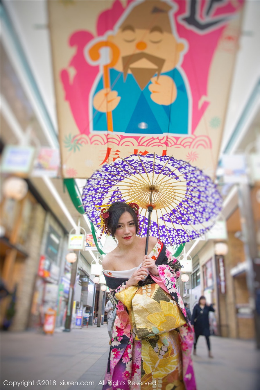 清纯美女许诺Sabrina日本和服街拍照片(第4页)