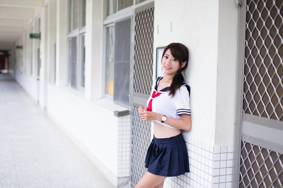 清纯美女张嘉庭户外JK制服写真照片(第10页)