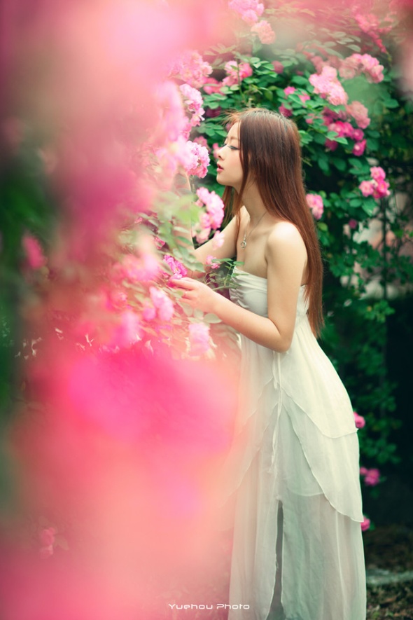 童颜美女蔷薇花园唯美写真照片(第3页)