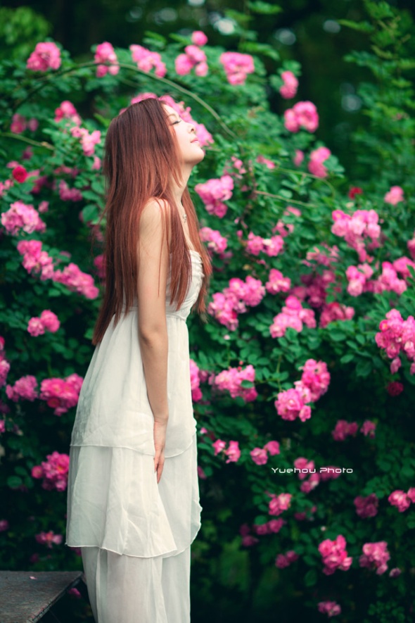 童颜美女蔷薇花园唯美写真照片(第13页)