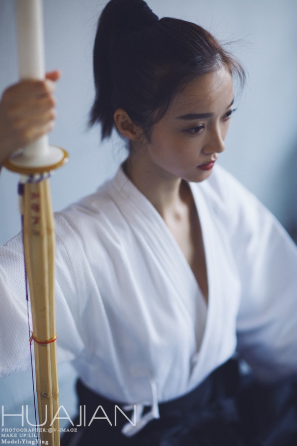 日本武士美女手持竹刀冷艳写真照片(第12页)