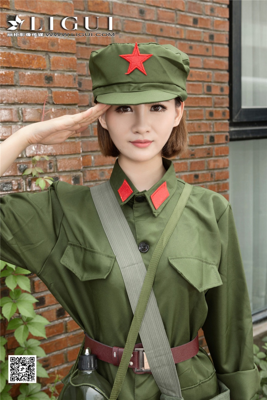 中国美女AMY户外八路军制服写真照片(第2页)