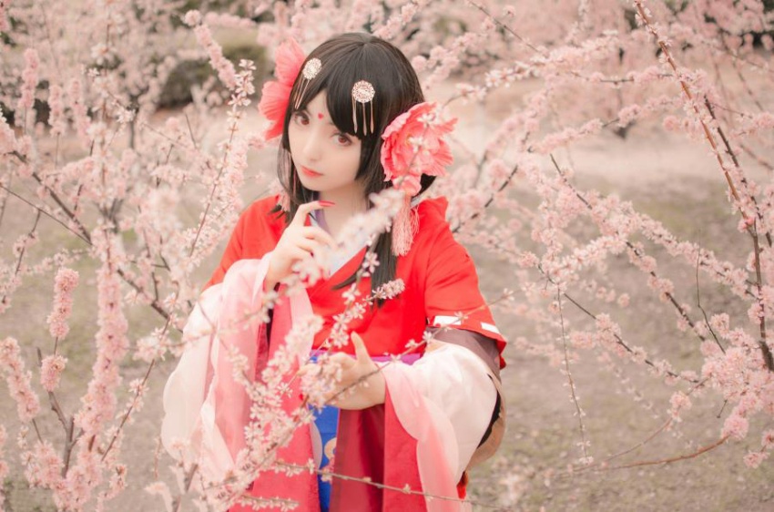 日本美少女户外cosplay阴阳师樱花妖写真图片(第6页)