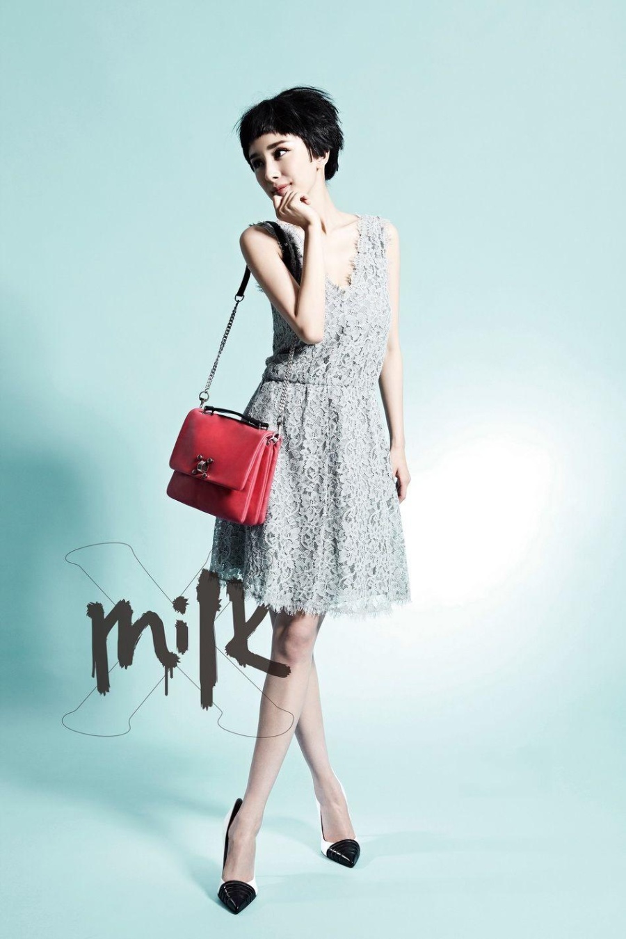 著名女明星杨幂时尚milk杂志写真的照片(第7页)