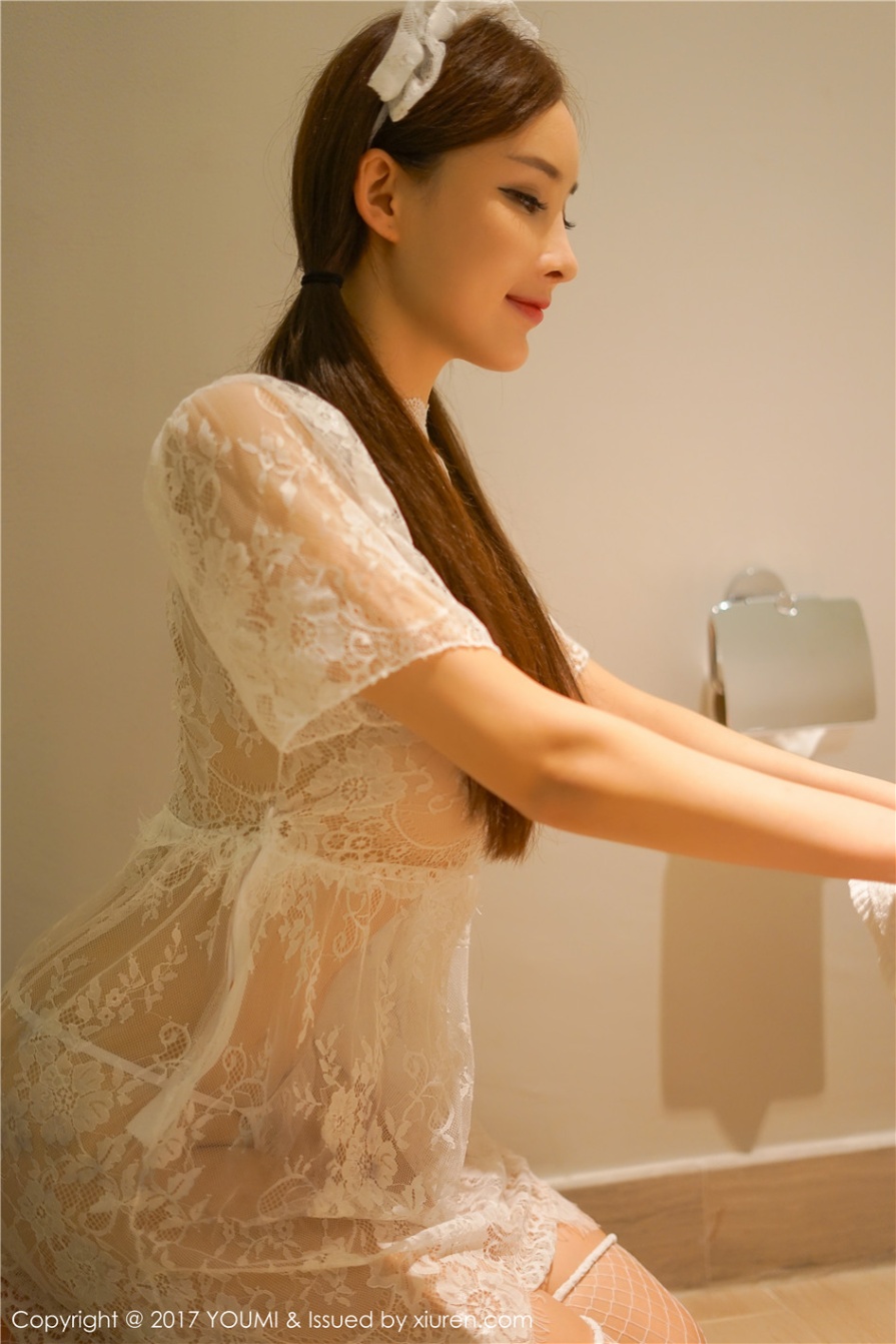 貌美肤白美女土肥圆矮挫穷蕾丝透视女仆装大胆人体艺术写真(第27页)