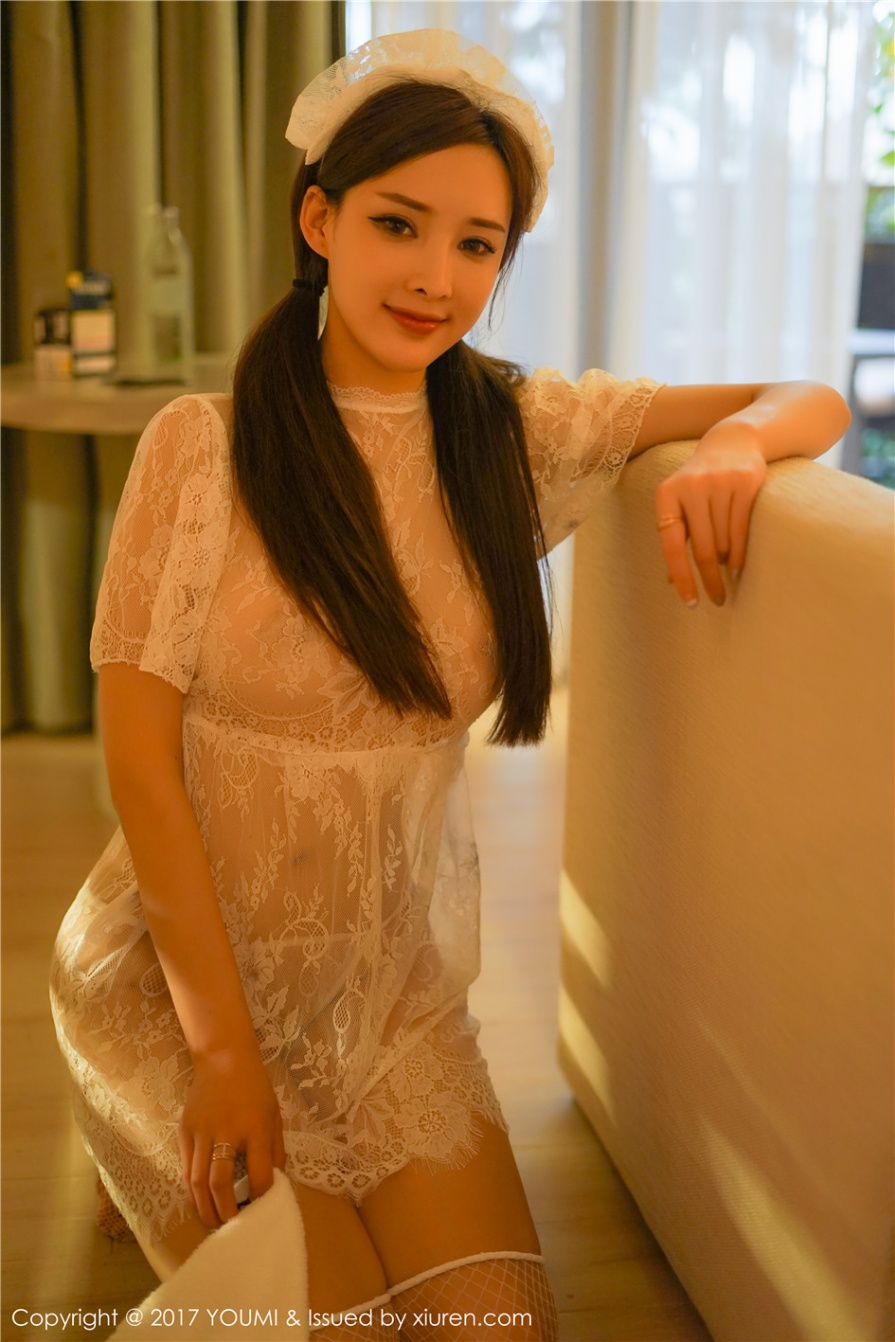 貌美肤白美女土肥圆矮挫穷蕾丝透视女仆装大胆人体艺术写真(第34页)
