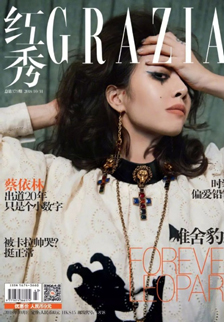 台湾美女明星蔡依林红秀时尚杂志封面写真图片