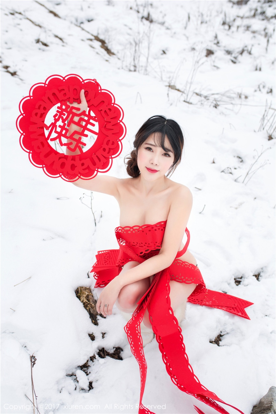 情趣旗袍美女兜豆靓Youlina雪地大胆人体艺术写真图片(第33页)