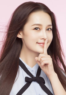 李沁蓝色俏皮可爱写真