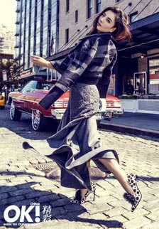 辣妈美女明星刘涛时尚芭莎杂志写真