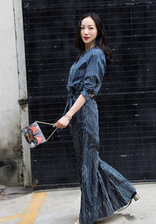 韩雪清新柔美街拍照片