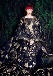 张馨予蕾丝裙写真图片