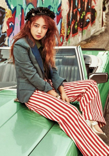 韩国美女明星朴信惠时尚街拍图片