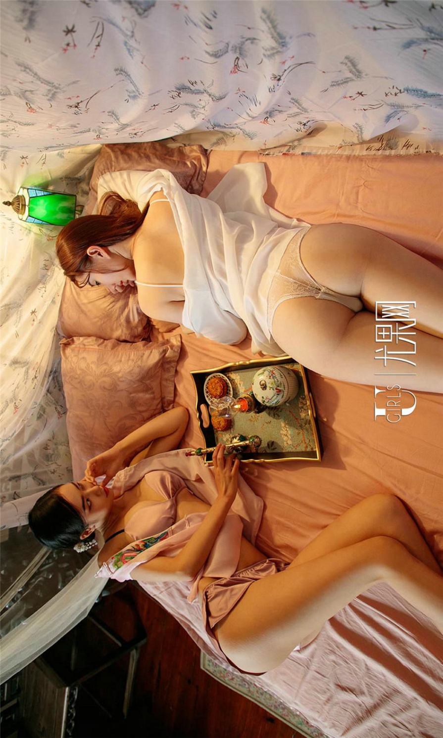 古装旗袍美女方子萱&amp;苏小曼性感内衣肥臀诱惑大胆人体艺术写真(第15页)