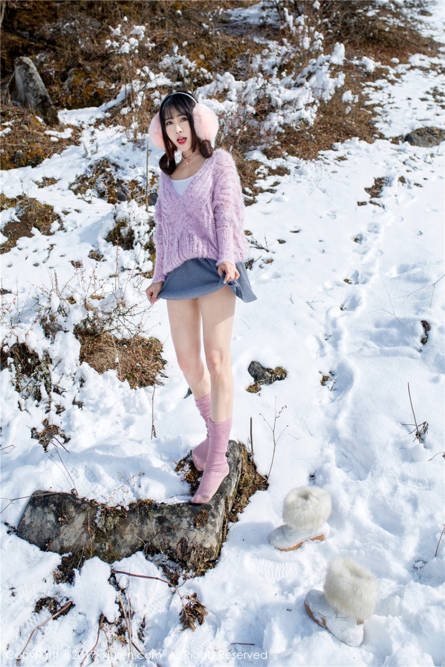顶级人体模特美女靓Youlina雪地脱衣蕾丝小内内撩人写真图片(第33页)