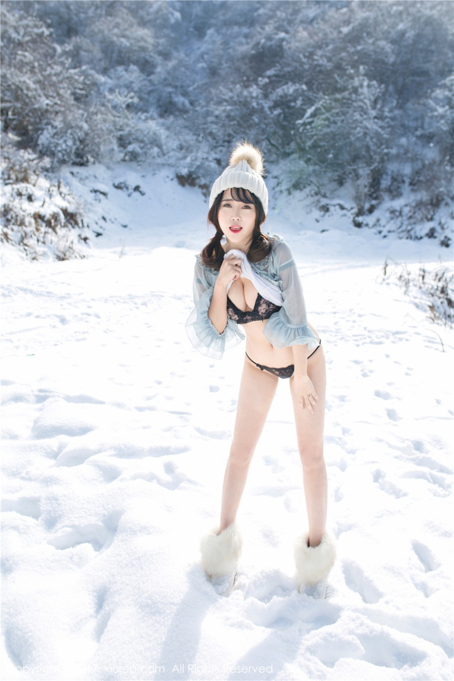 顶级人体模特美女靓Youlina雪地脱衣蕾丝小内内撩人写真图片(第39页)