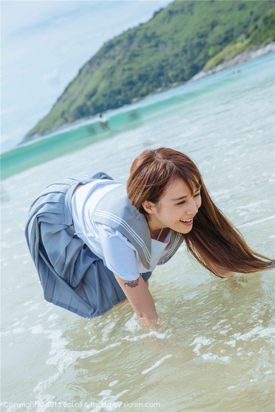 顶级人体模特美女夏美酱JK制服海边湿身写真图片(第30页)