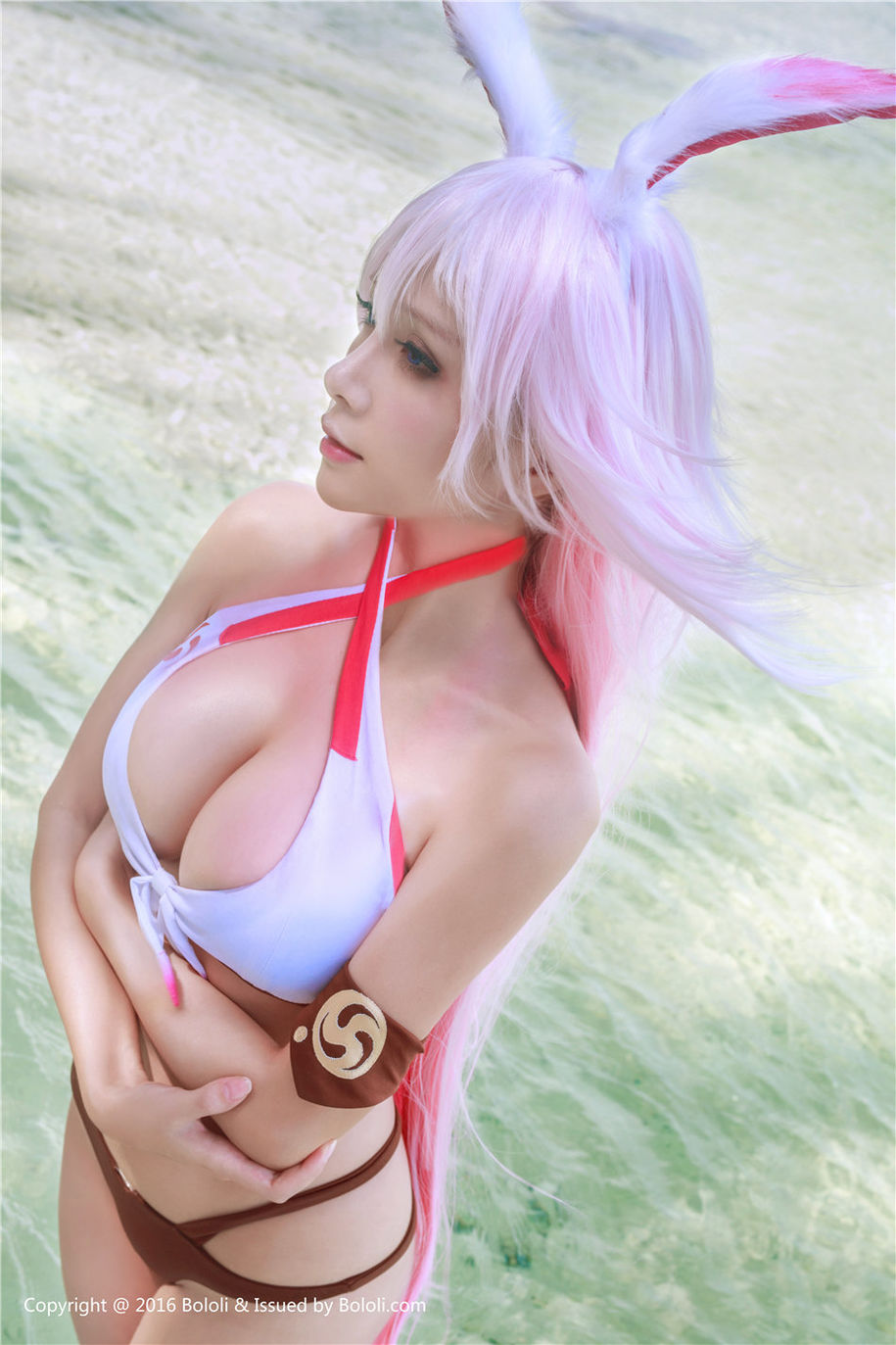 童颜巨乳美女夏美酱cosplay八重樱户外大胆人体艺术写真照片(第15页)