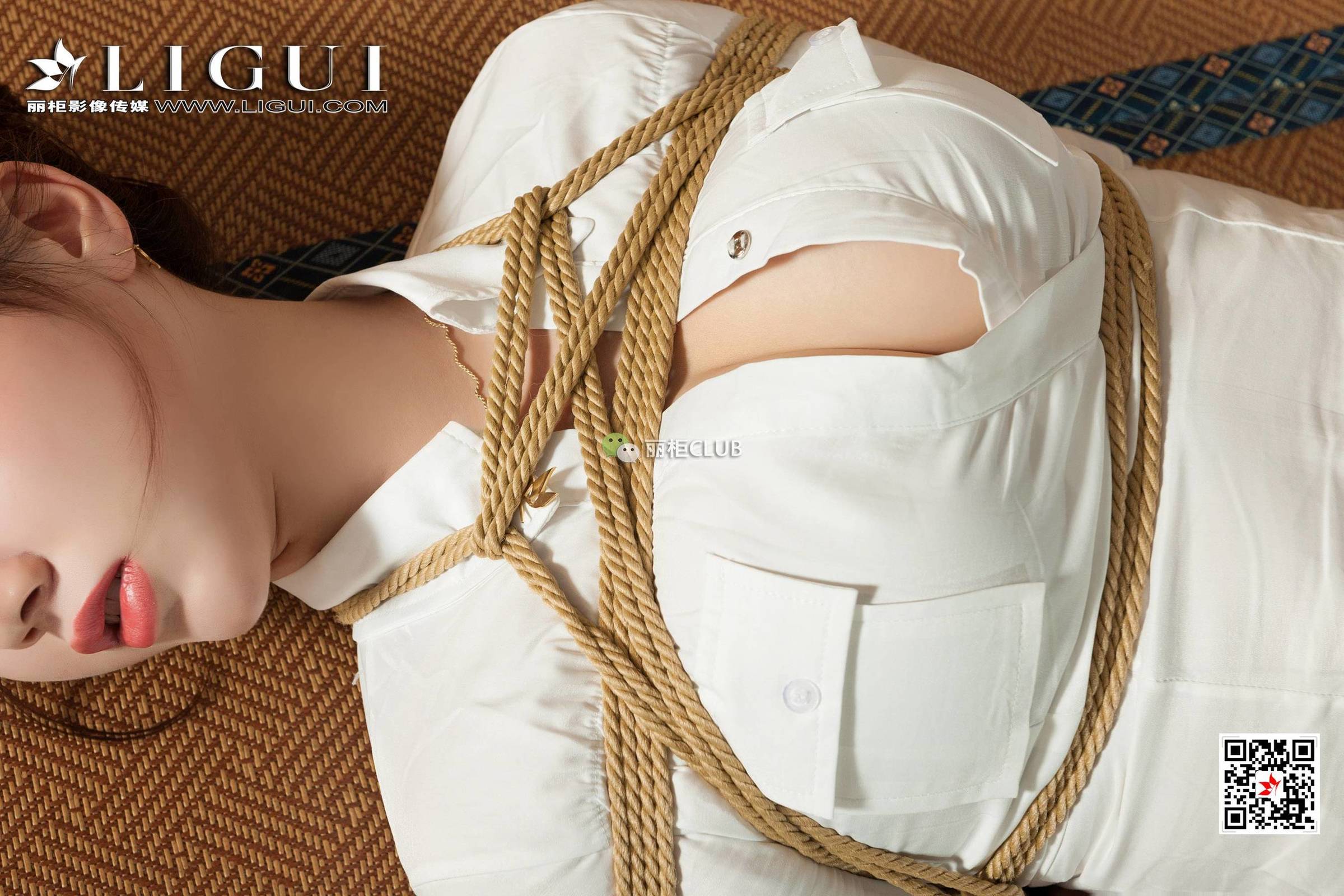 [LIGUI丽柜] 紧缚魅影 然然 - 黑丝OL绳艺捆绑 丝袜美腿写真套图[71](第55页)