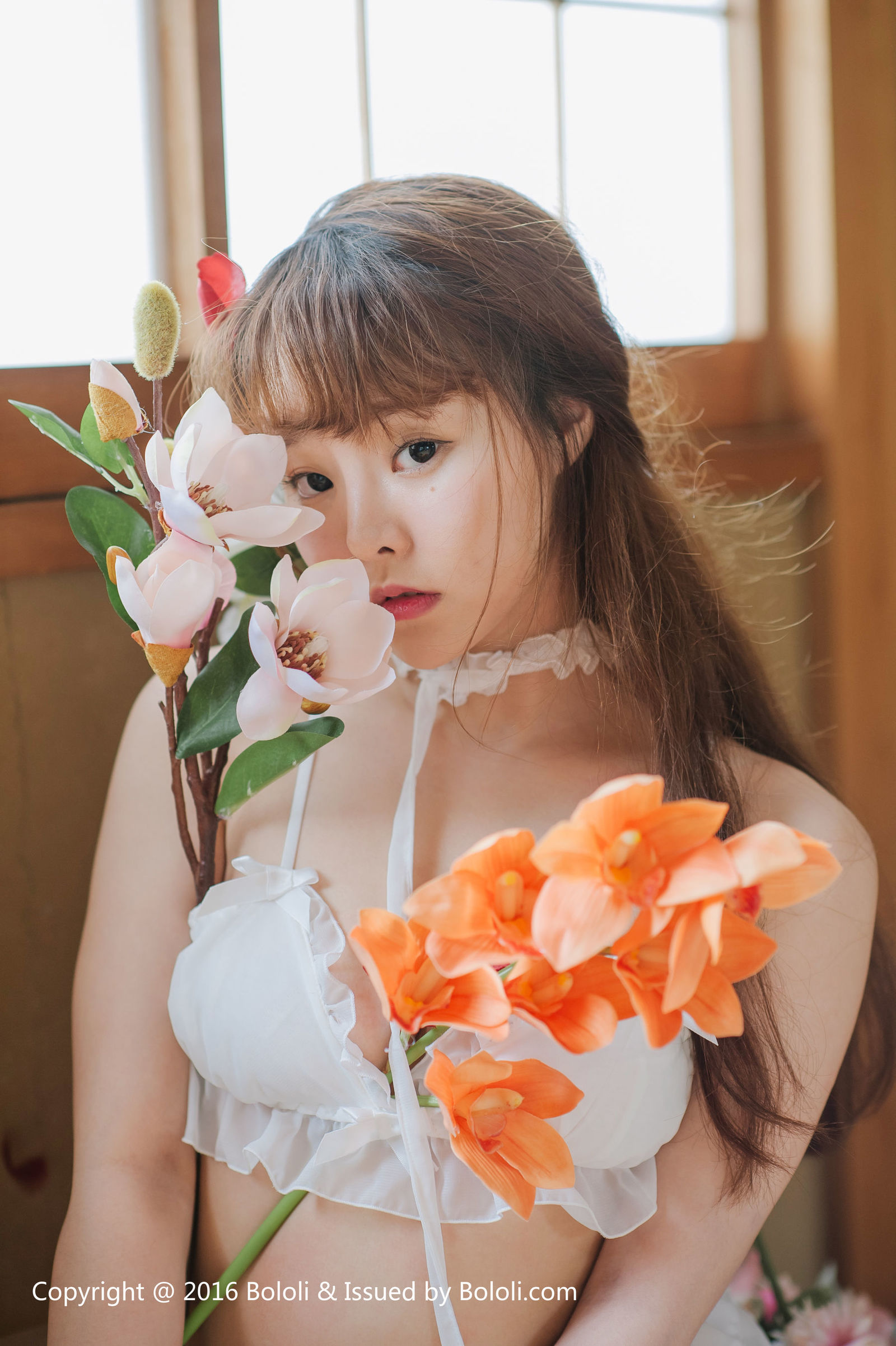 [Bololi波萝社] BOL.090 柳侑绮 - 白纱少女与花 写真套图[41](第12页)