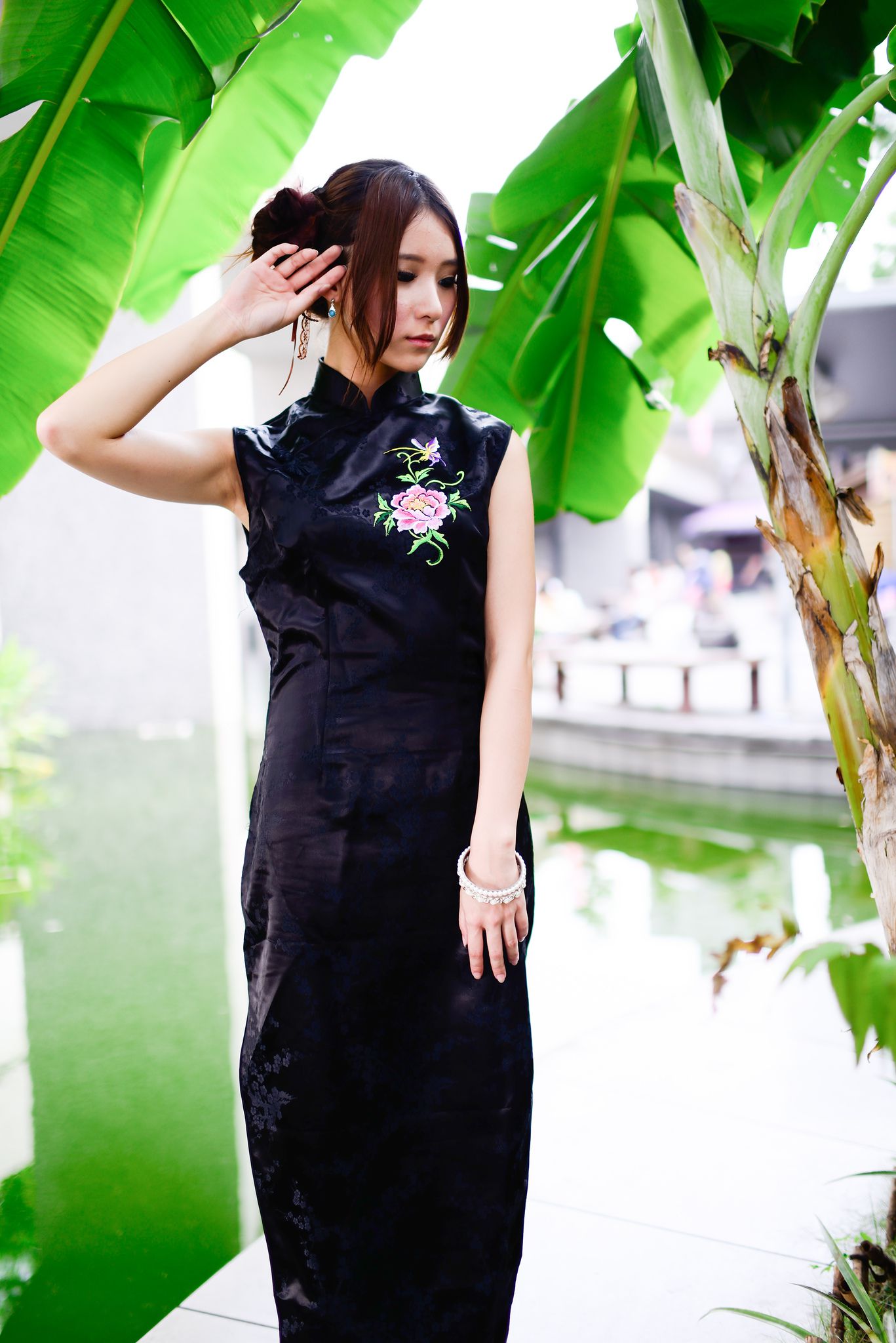 古典美女阿布 - 小清新红黑旗袍超高清写真[89](第39页)