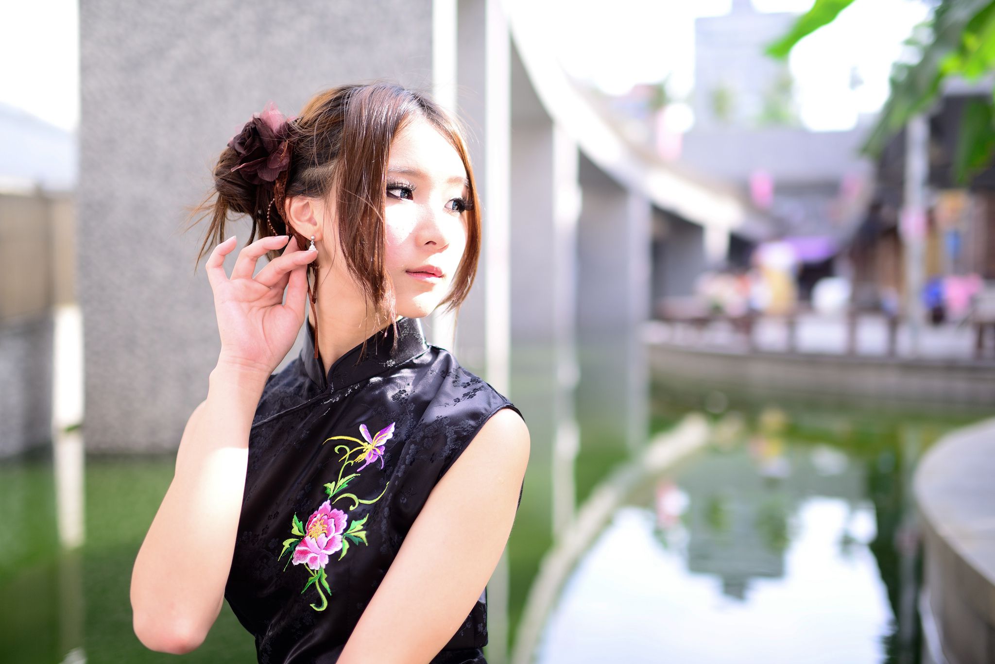 古典美女阿布 - 小清新红黑旗袍超高清写真[89](第44页)