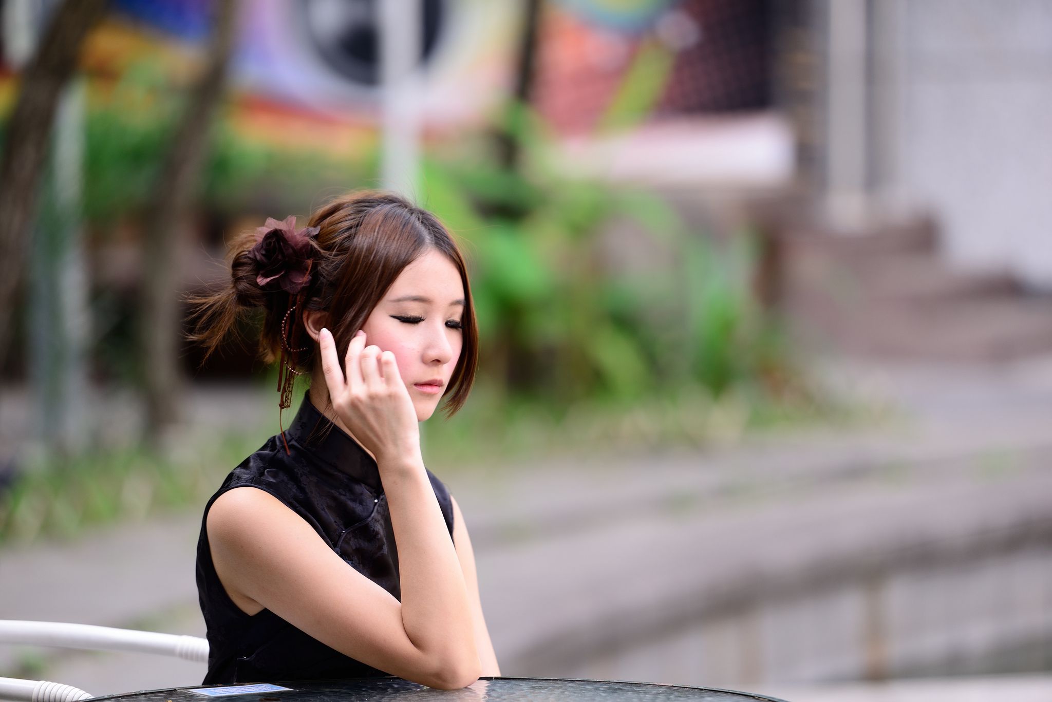 古典美女阿布 - 小清新红黑旗袍超高清写真[89](第66页)