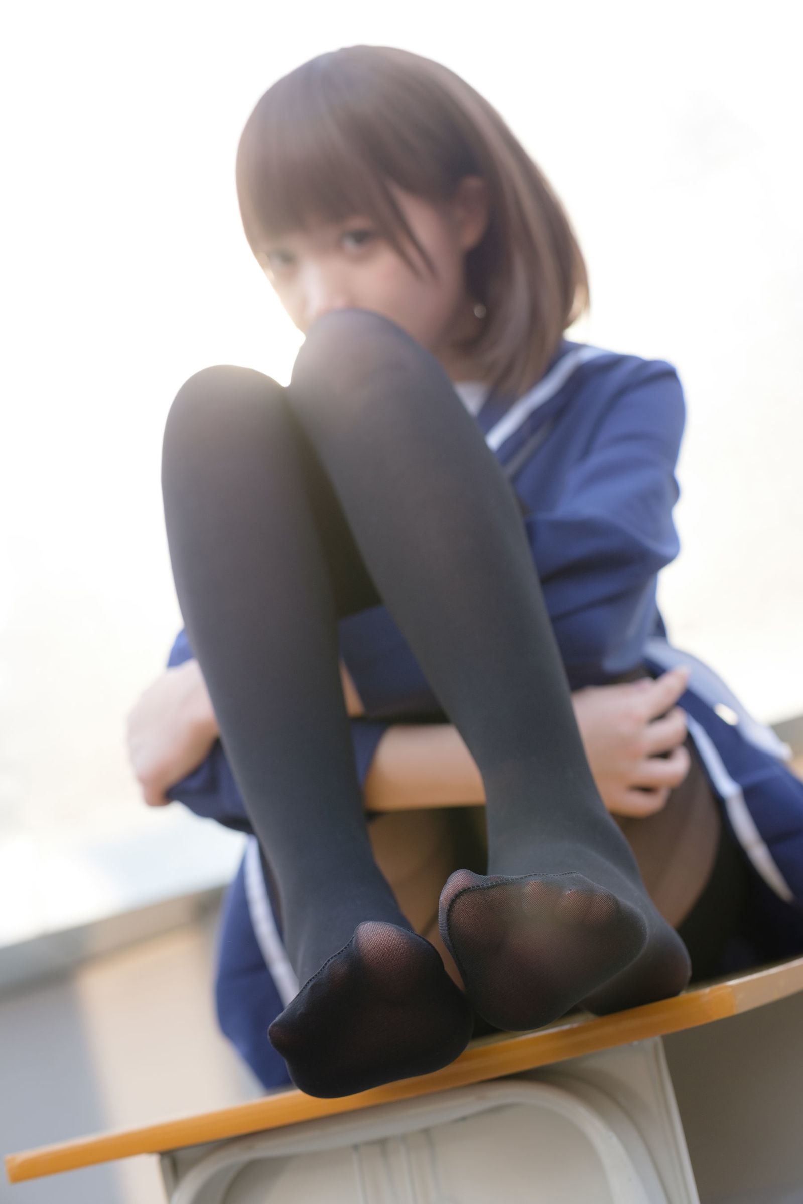 [森萝财团] X-043 天台黑丝水手服 萝莉丝袜写真套图[110](第76页)