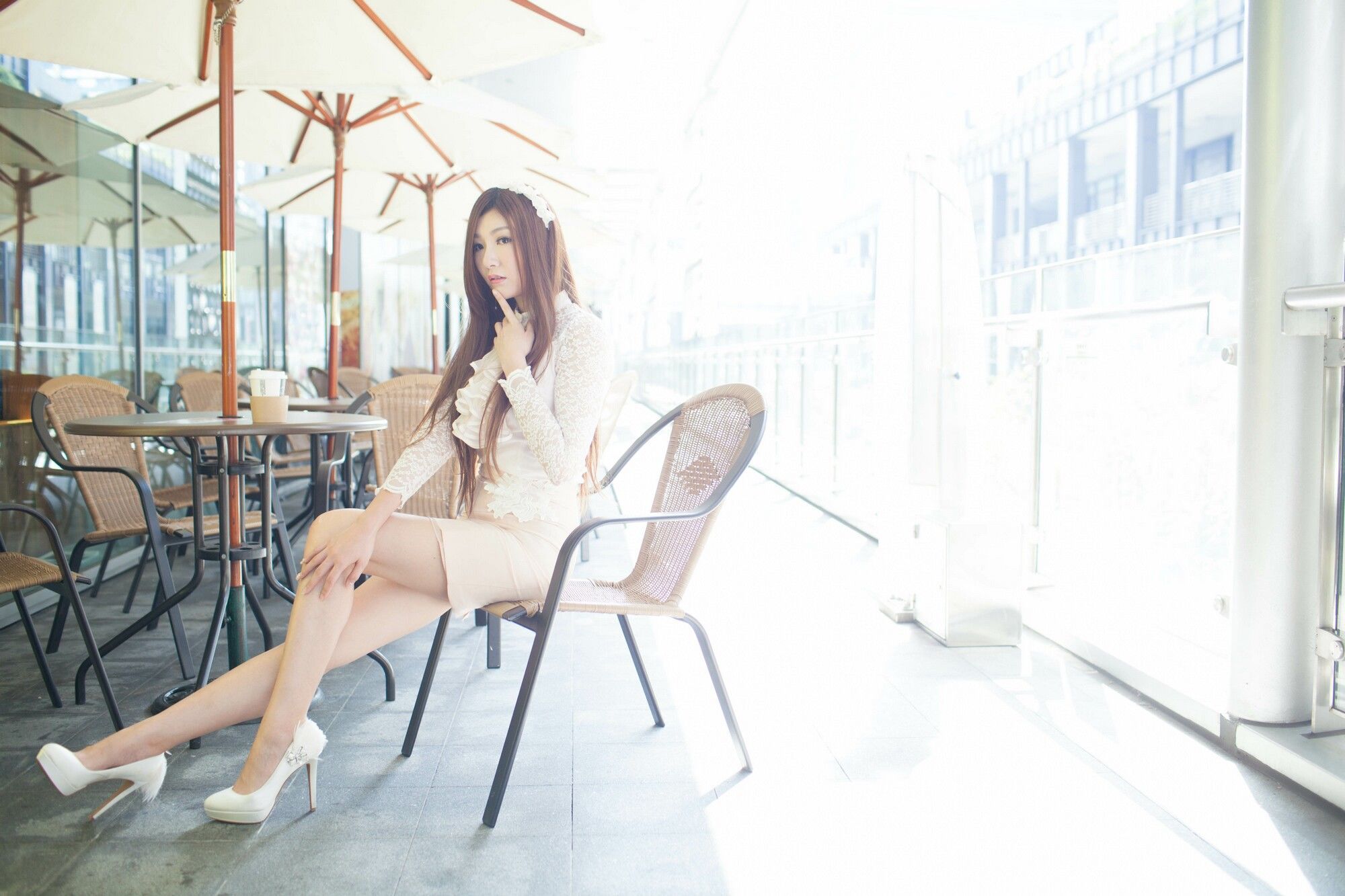 [台湾美女] Michelle小羽 - 信義區街拍 蕾丝+包臀短裙 写真套图[78](第43页)